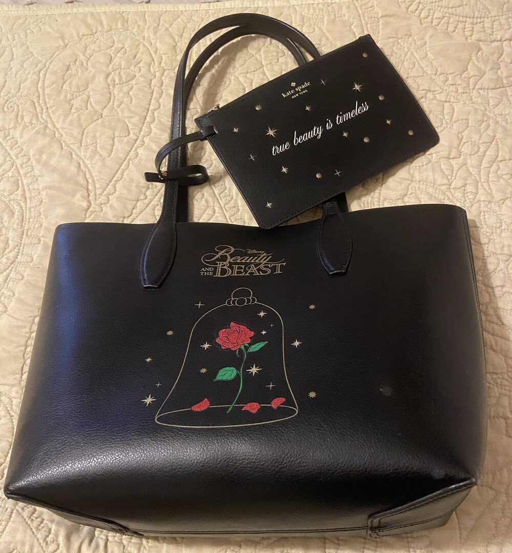 Disney x KATE SPADE New York Beauty and the Beast Reversible Black Tote